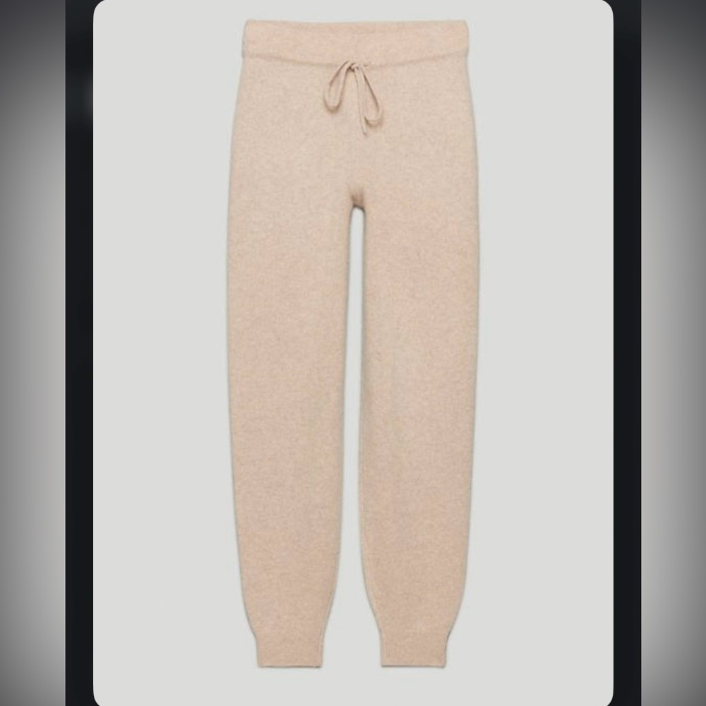 Aritzia The Group by Babaton LUXE CASHMERE JOGGER in Heather Twine